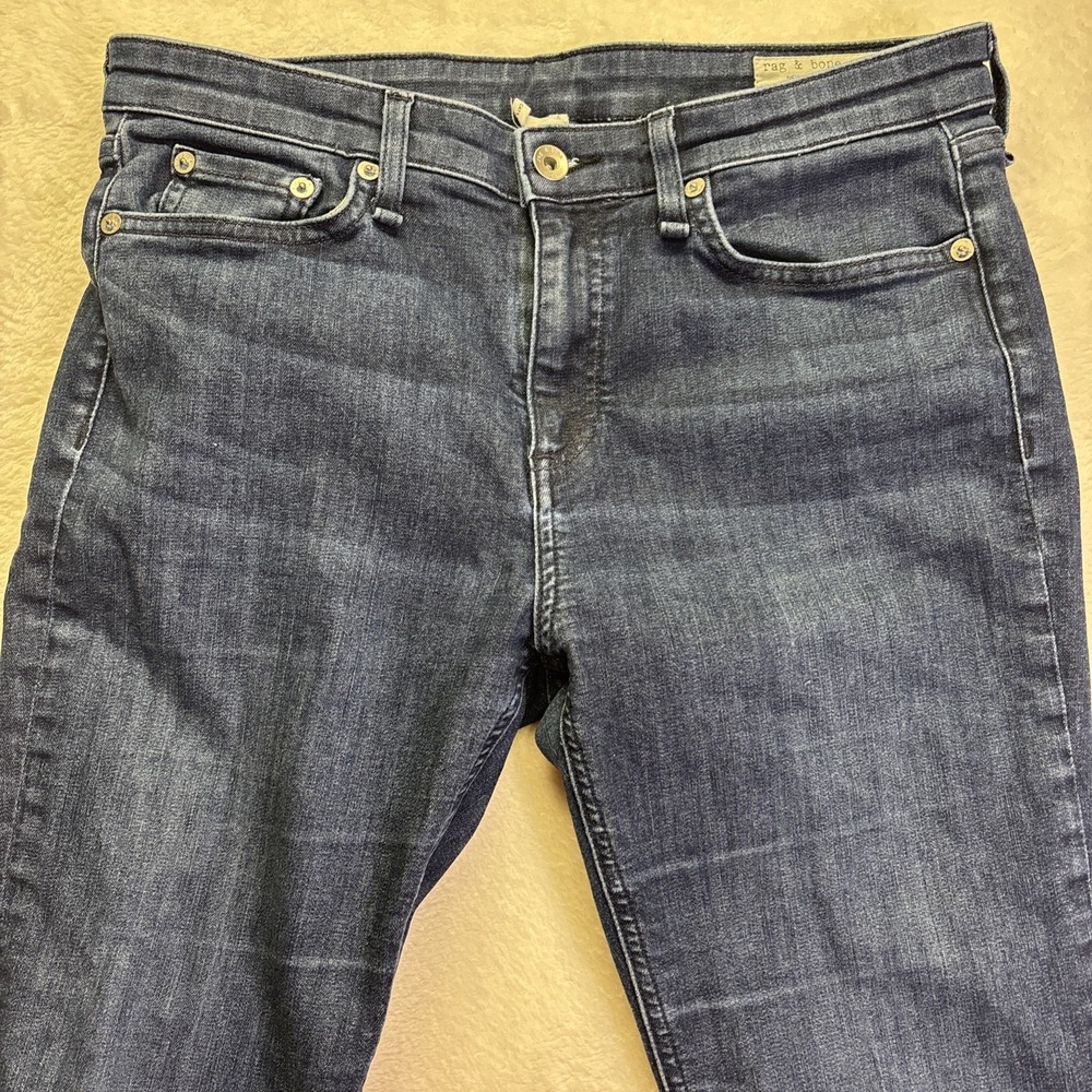 Rag & Bone Cate Mid-Rise Ankle Skinny Jeans Women's Size 29 Dark Wash